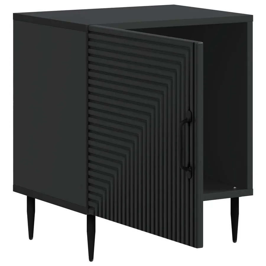 Cabinet de chevet 2 pcs Noir 43 x 34,5 x 50 cm - 6