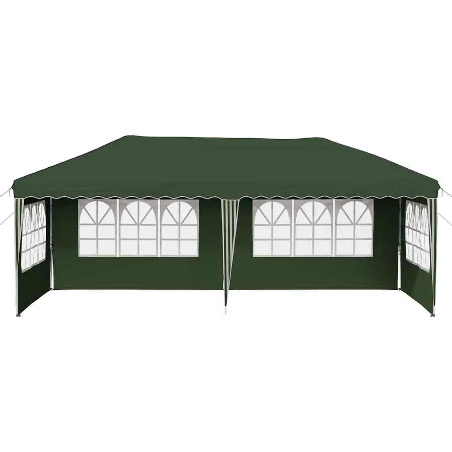 Tente de fête pop-up 575 x 289 x 245 cm Vert - 5