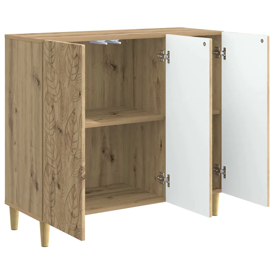 Buffet Chêne artisanal 89 x 34,5 x 80 cm Bois d'ingénierie - 4