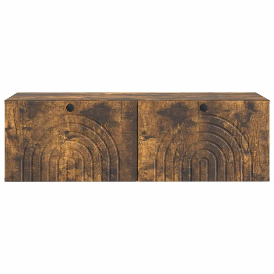 Meuble TV mural Chêne fumé 99 x 41 x 30 cm Bois d'ingénierie - 6