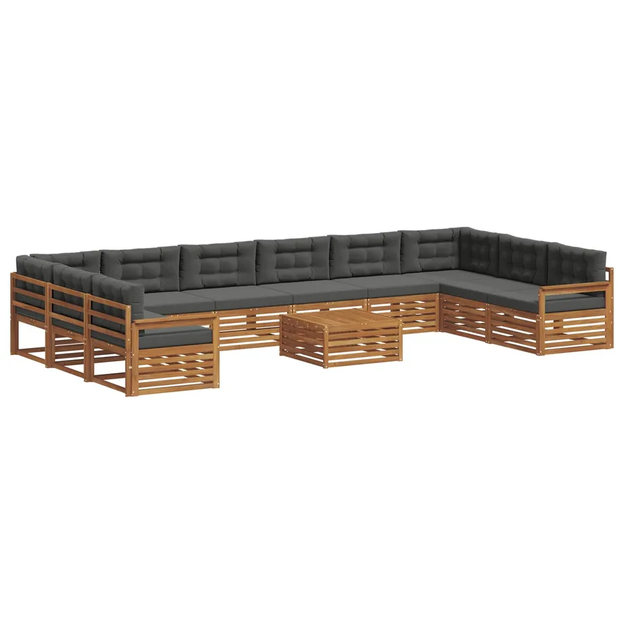 Ensembles de canapés 11 pcs Naturel et Anthracite - 2