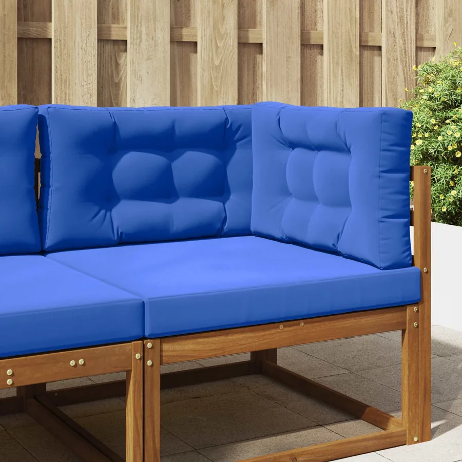 Coussin de canapé d'extérieur 3 pcs Bleu royal Polyester