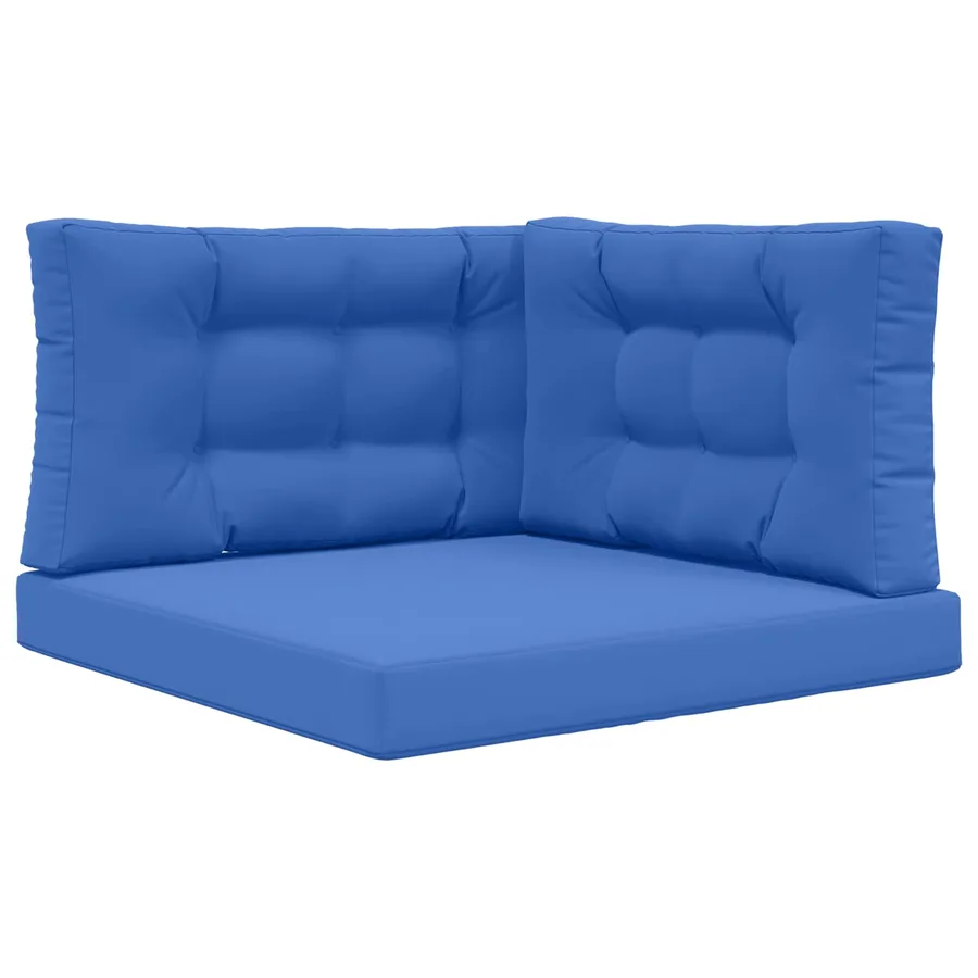 Coussin de canapé d'extérieur 3 pcs Bleu royal Polyester - 2