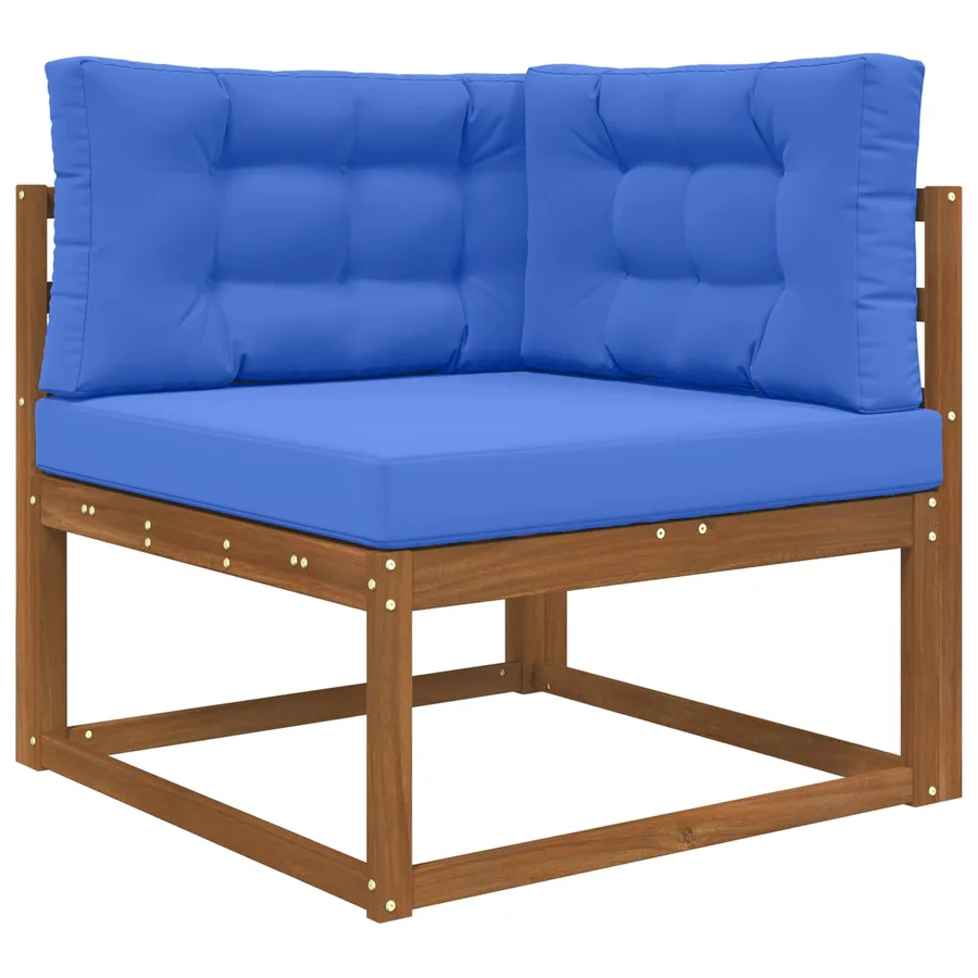 Coussin de canapé d'extérieur 3 pcs Bleu royal Polyester - 3