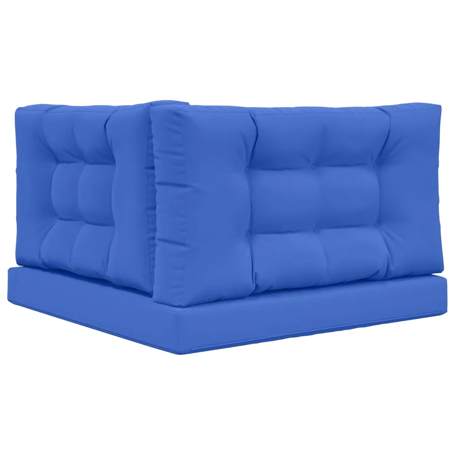 Coussin de canapé d'extérieur 3 pcs Bleu royal Polyester - 7