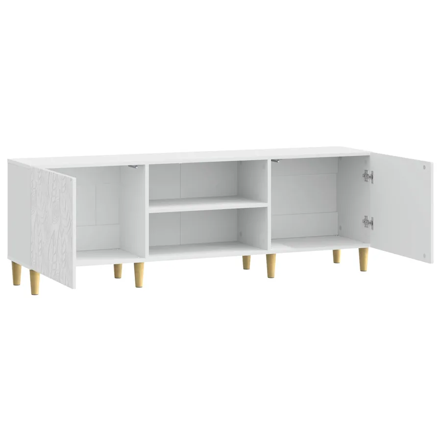Meuble TV 150 x 31 x 50 cm Blanc brillant Bois d'ingénierie - 4