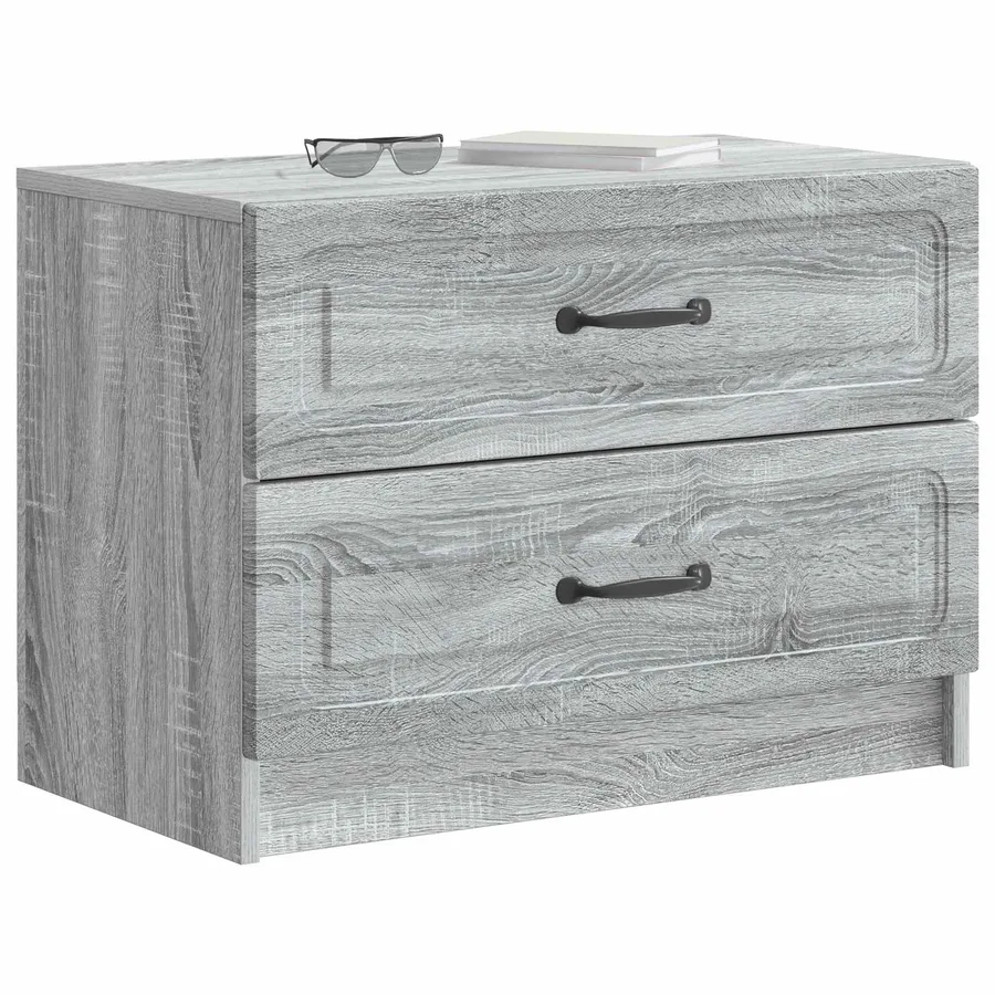 Cabinet de chevet avec tiroir Sonoma gris 62 x 34,5 x 44,5 cm - 3