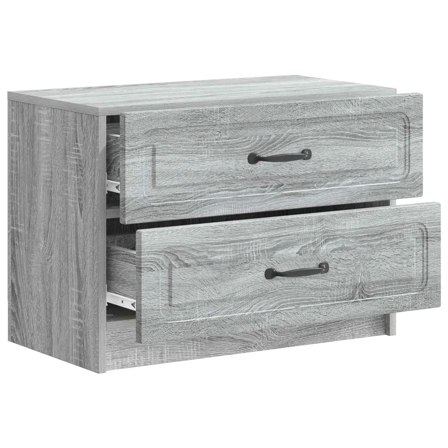 Cabinet de chevet avec tiroir Sonoma gris 62 x 34,5 x 44,5 cm - 4