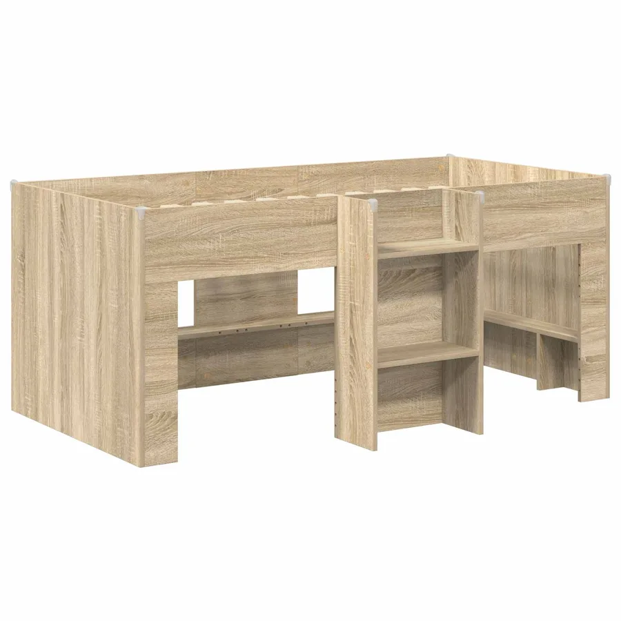 Cadre de Lit Élevé pour Enfants Chêne Sonoma 80 x 160 cm - 4