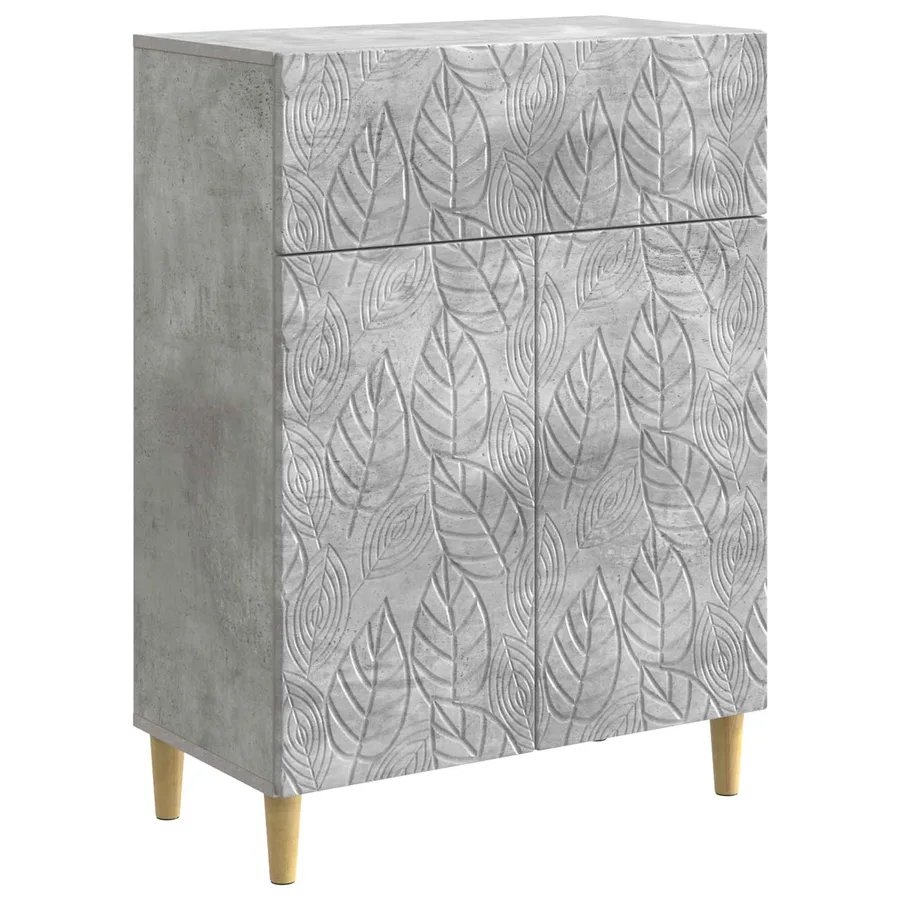 Buffet Gris béton 66 x 34,5 x 90 cm Bois d'ingénierie - 2