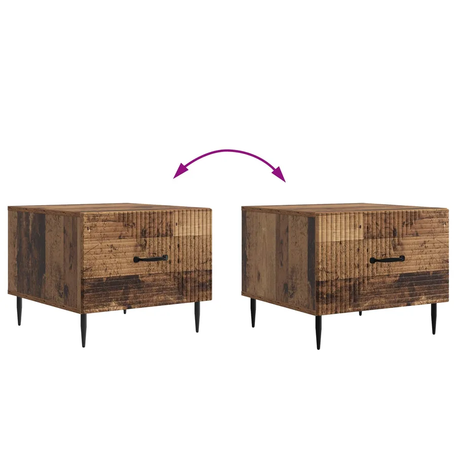 Table basse Bois ancien 49 x 50 x 40 cm Bois d'ingénierie - 8