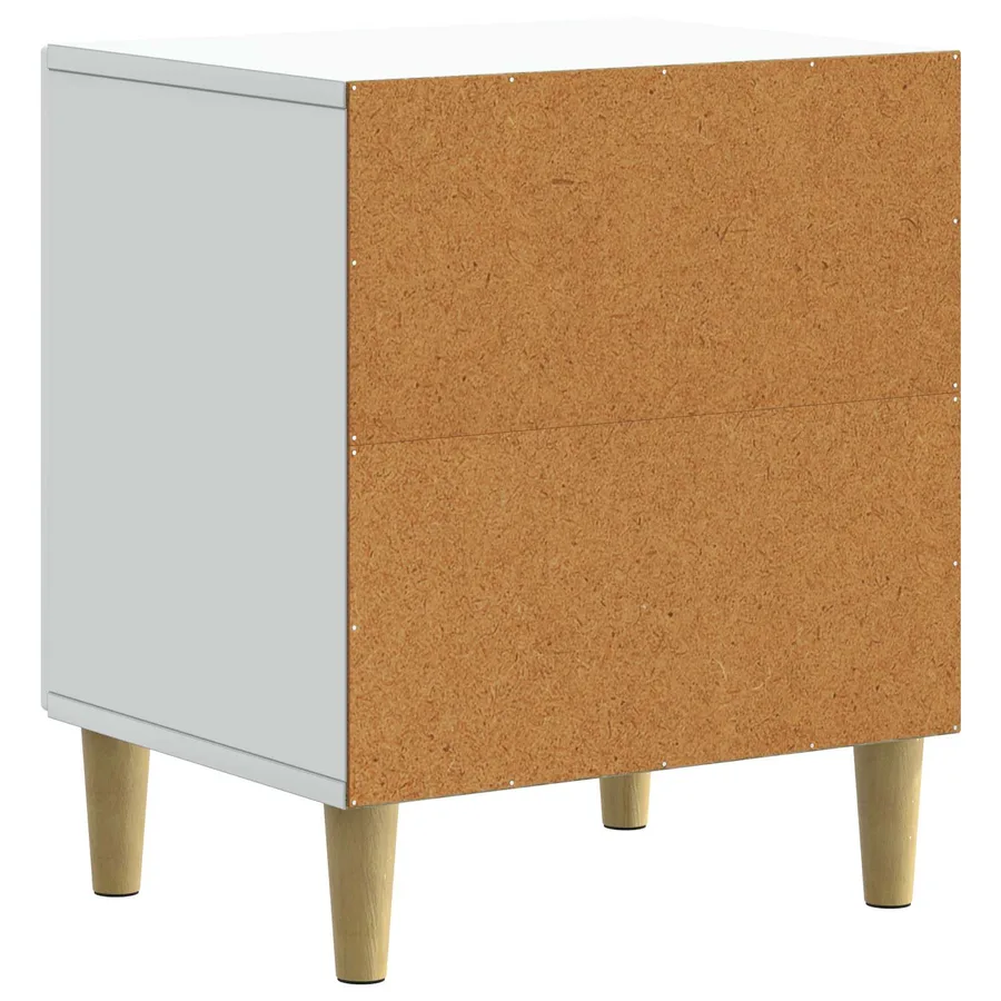 Cabinet de chevet Blanc 43 x 34,5 x 50 cm Bois d'ingénierie - 7