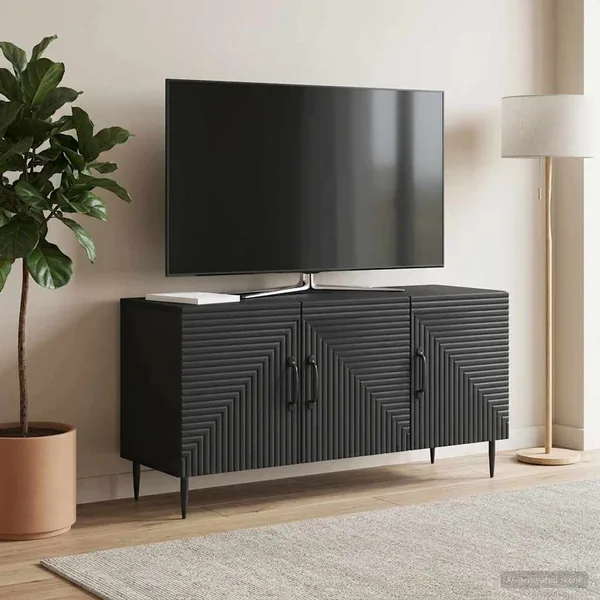 Meuble TV Noir 99 x 34,5 x 50 cm Bois d'ingénierie