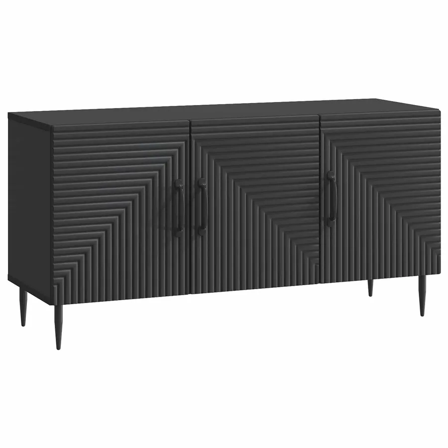 Meuble TV Noir 99 x 34,5 x 50 cm Bois d'ingénierie - 2