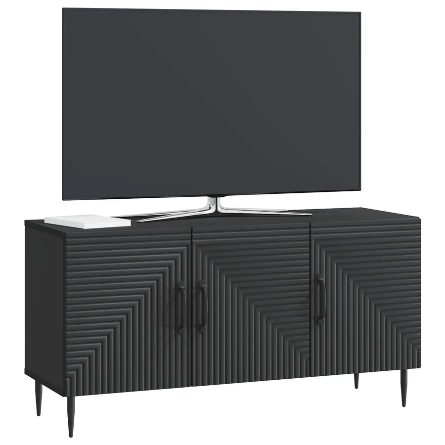 Meuble TV Noir 99 x 34,5 x 50 cm Bois d'ingénierie - 3