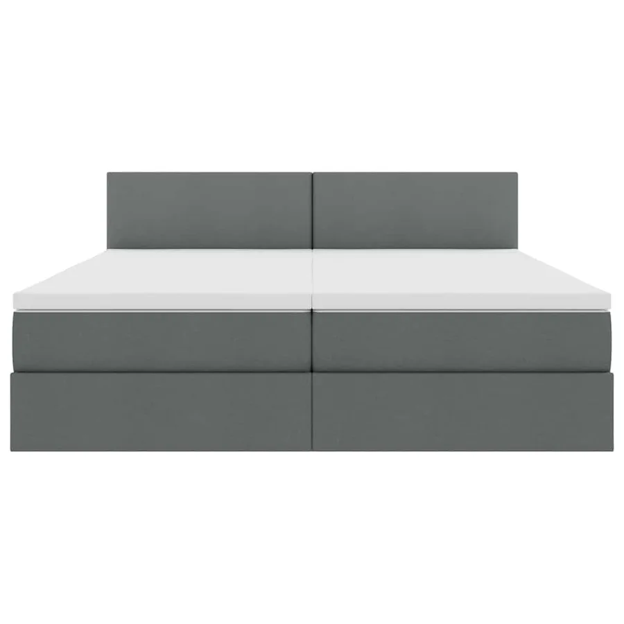 Lit de Rangement Gris foncé 200 x 200 cm Cuir synthétique - 10