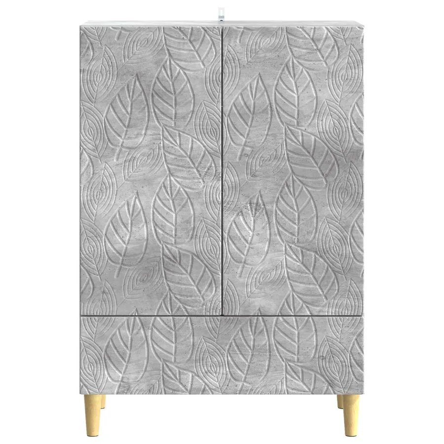 Buffet Gris béton 66 x 34,5 x 95 cm Bois d'ingénierie - 5