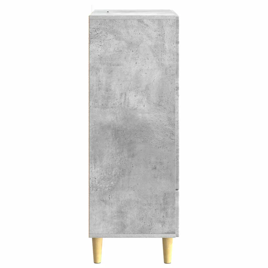 Buffet Gris béton 66 x 34,5 x 95 cm Bois d'ingénierie - 6