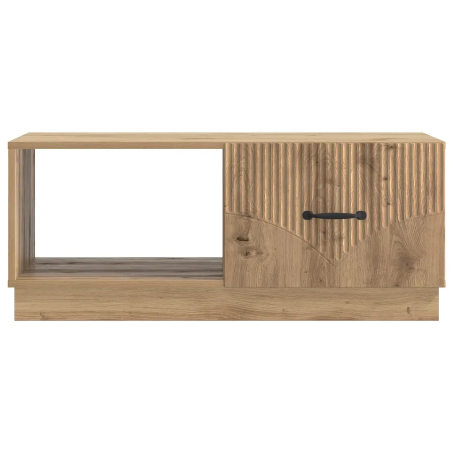 Table basse Chêne artisanal 90 x 50 x 37 cm Bois d'ingénierie - 5