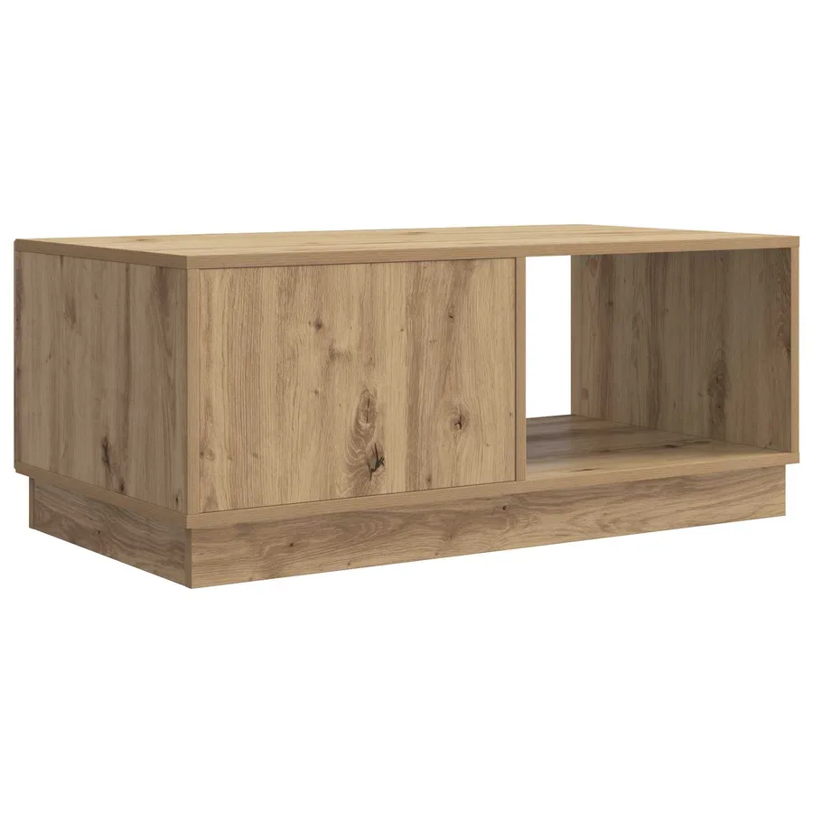 Table basse Chêne artisanal 90 x 50 x 37 cm Bois d'ingénierie - 7