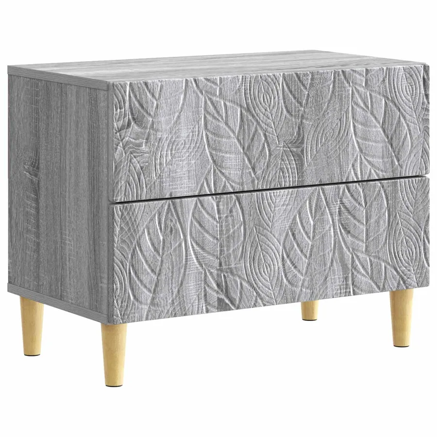 Table de chevet Sonoma gris 62 x 34,5 x 48 cm Bois d'ingénierie - 2