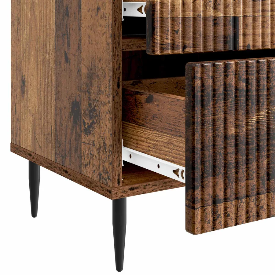 Cabinet de chevet 2 pcs Bois ancien 43 x 34,5 x 47,5 cm - 11