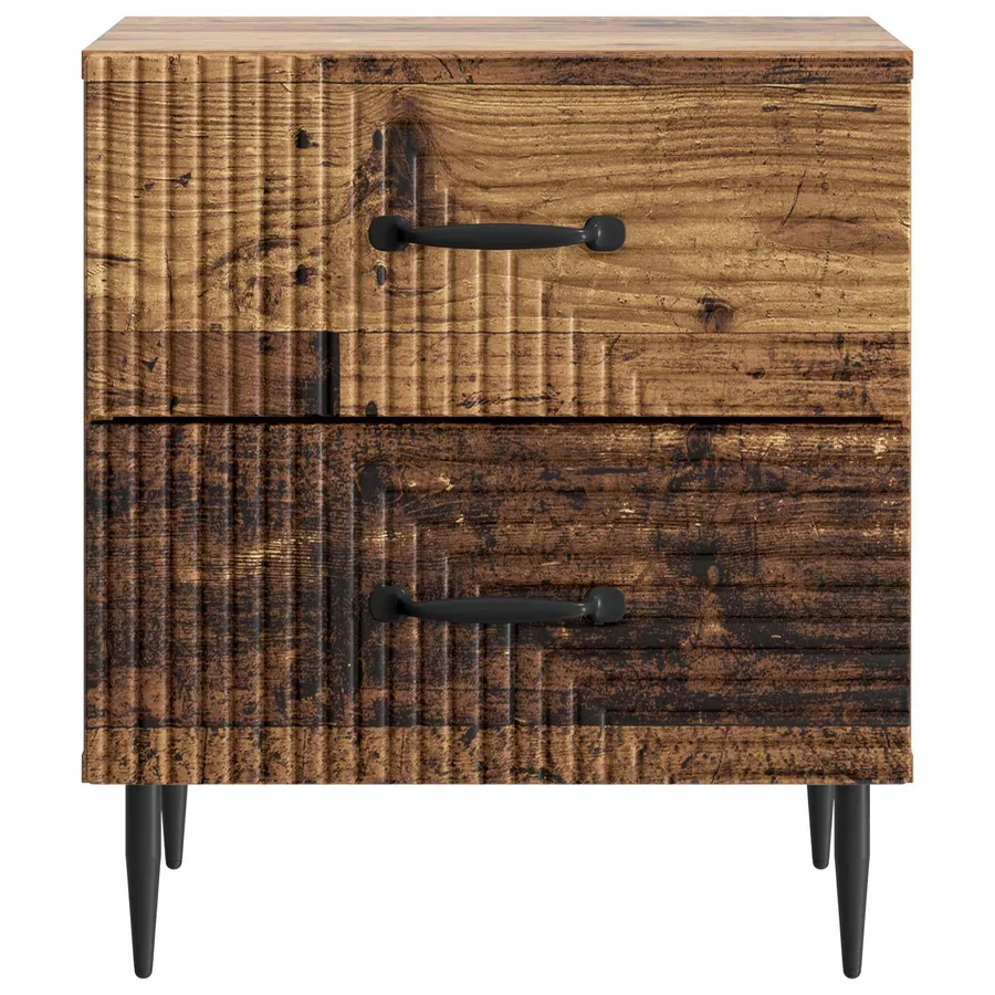 Cabinet de chevet 2 pcs Bois ancien 43 x 34,5 x 47,5 cm - 7