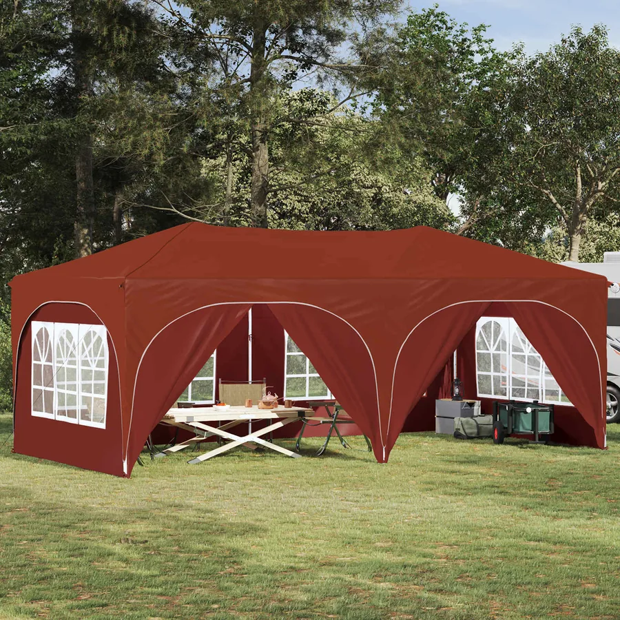 Tente de fête pop-up 575 x 288 x 245 cm Terre cuite