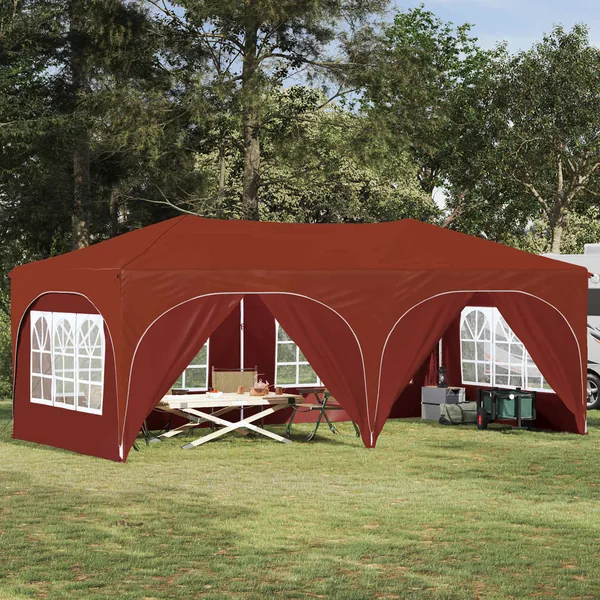 Tente de fête pop-up 575 x 288 x 245 cm Terre cuite