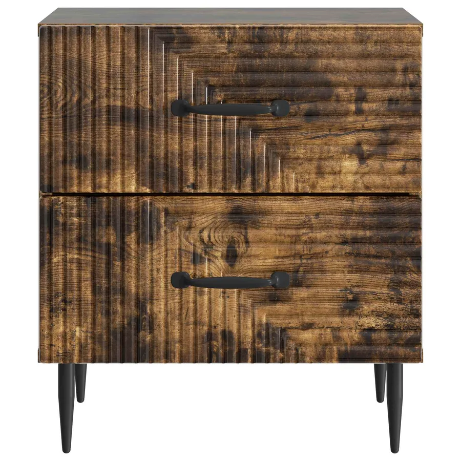 Cabinet de chevet 2 pcs Chêne fumé 43 x 34,5 x 47,5 cm - 7