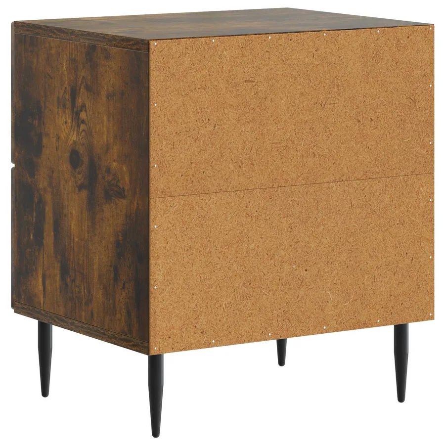 Cabinet de chevet 2 pcs Chêne fumé 43 x 34,5 x 47,5 cm - 9