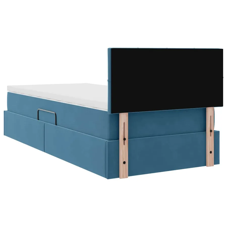 Lit de rangement LED avec matelas Bleu foncé 90 x 200 cm - 12