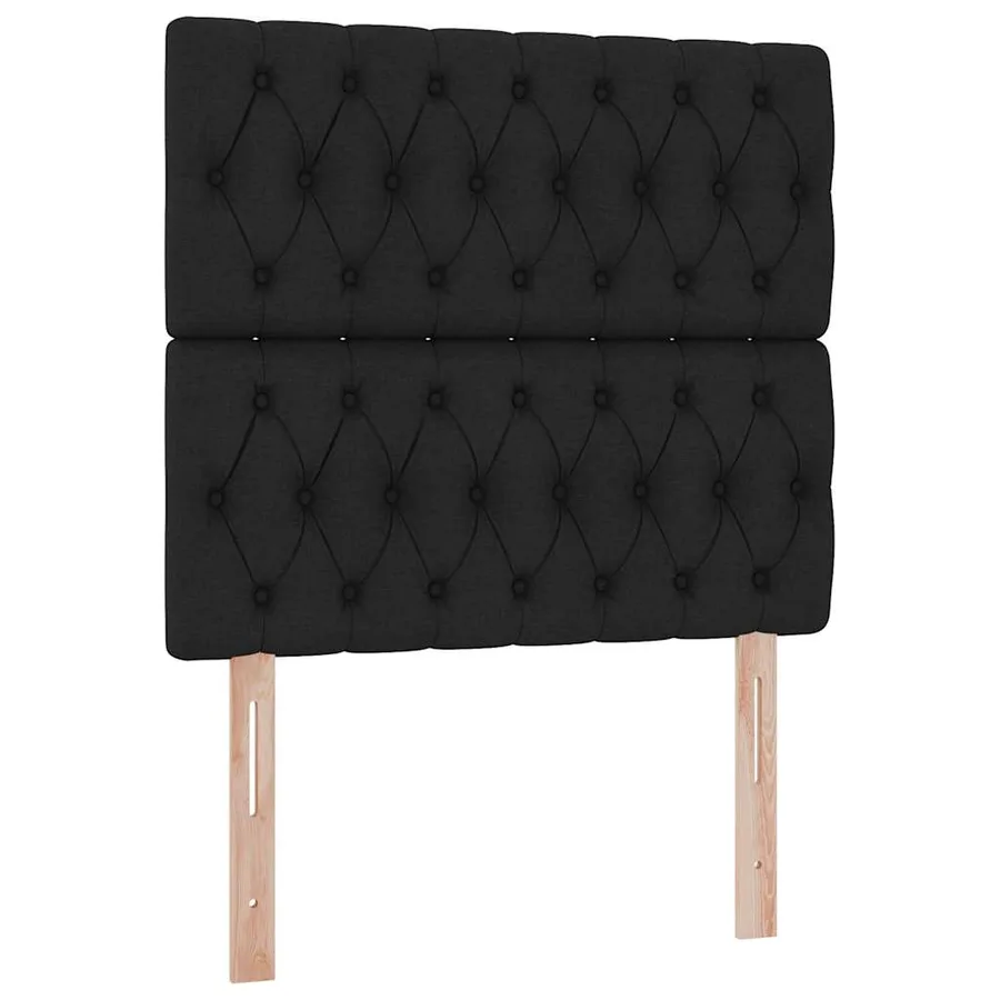 Lit de rangement LED avec matelas Noir 90 x 200 cm Tissu - 10