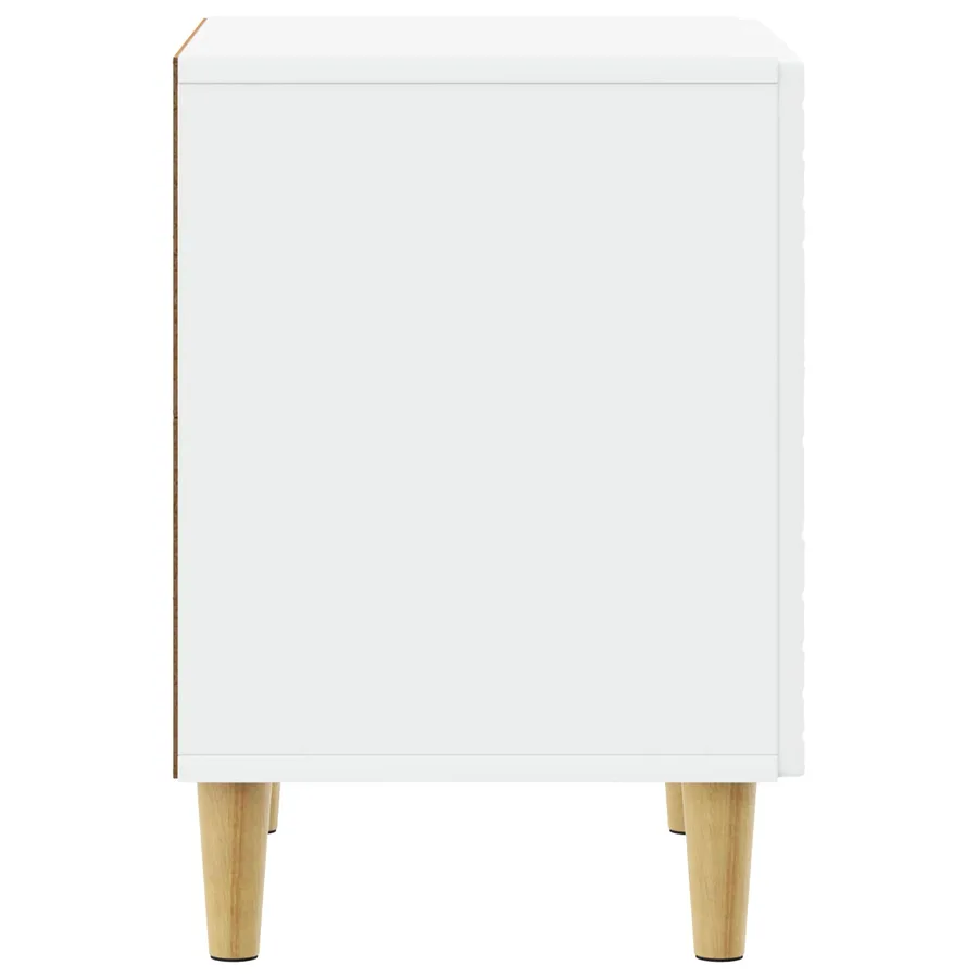 Table de chevet 2 pcs Blanc 43 x 34,5 x 50 cm Bois d'ingénierie - 7