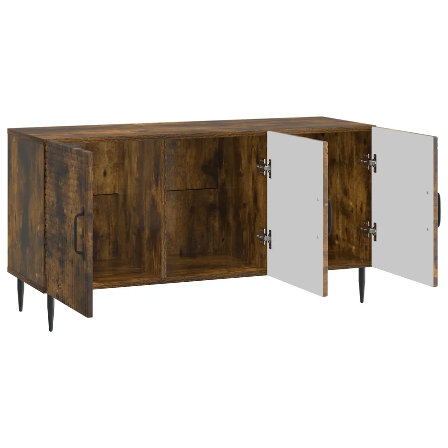 Meuble TV Chêne fumé 99 x 34,5 x 50 cm Bois d'ingénierie - 5