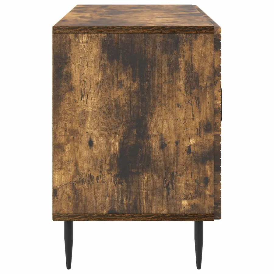 Meuble TV Chêne fumé 99 x 34,5 x 50 cm Bois d'ingénierie - 7