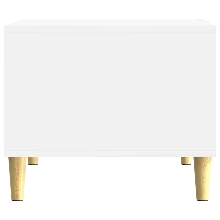 Table basse Blanc brillant 90 x 50 x 40 cm Bois d'ingénierie - 5