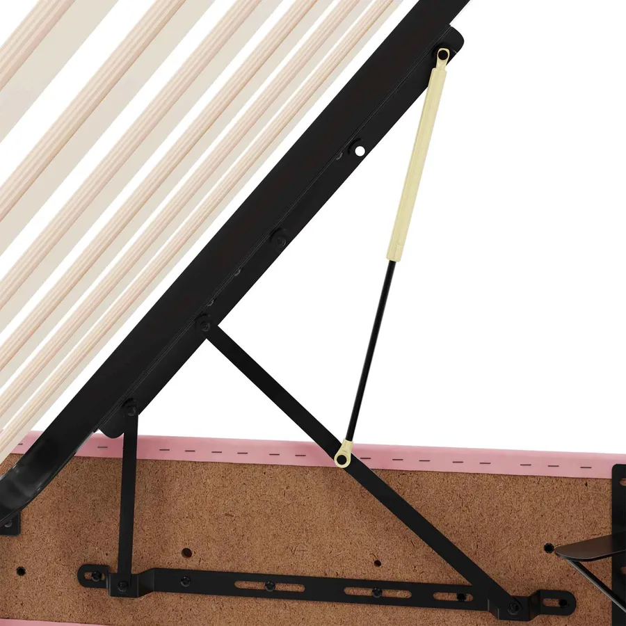 Cadre de lit ottoman avec stockage Rose 90 x 190 cm Velours - 11