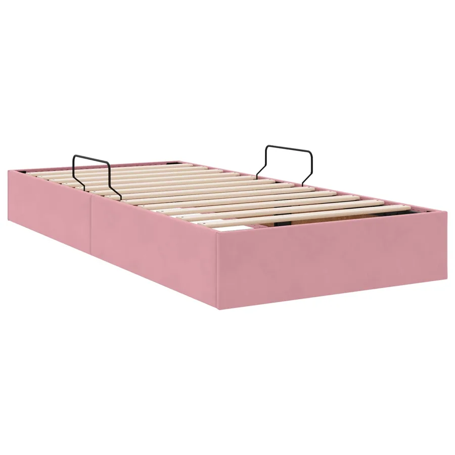 Cadre de lit ottoman avec stockage Rose 90 x 190 cm Velours - 9