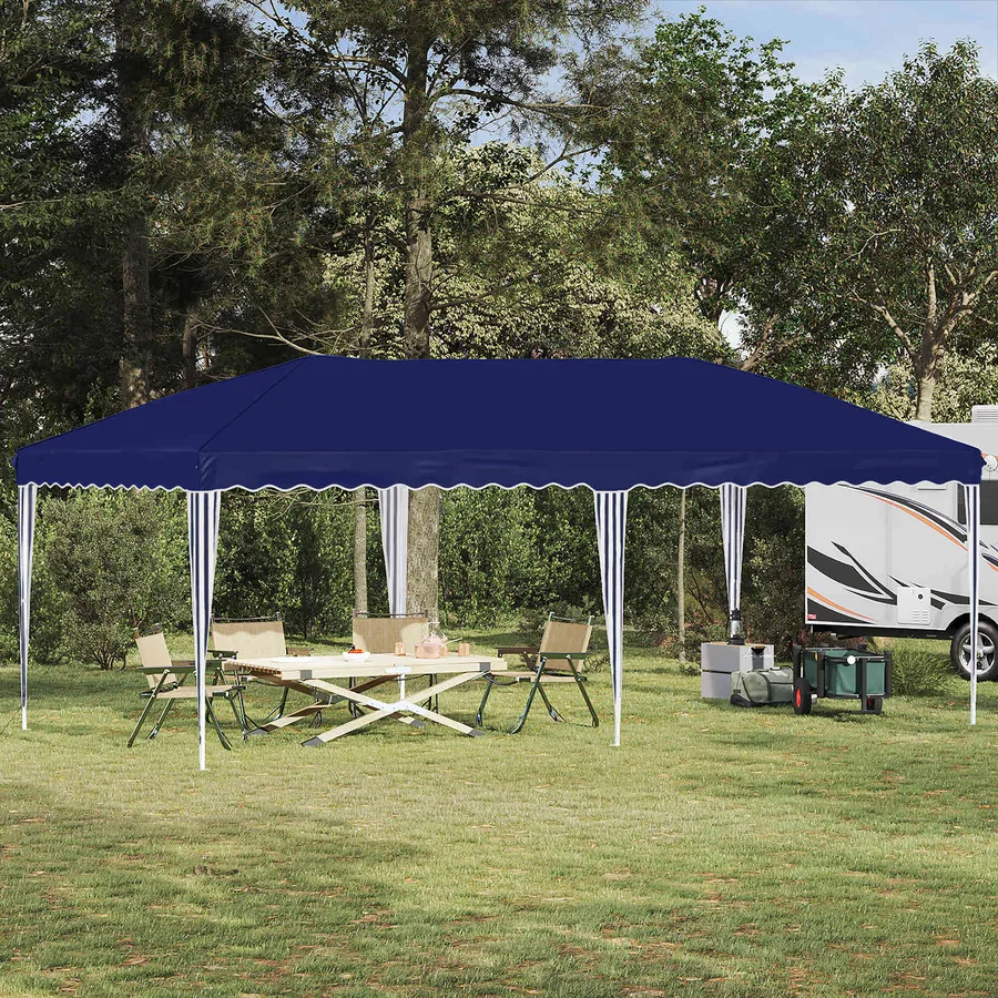 Tente de fête pop-up 575 x 290 x 245 cm Bleu
