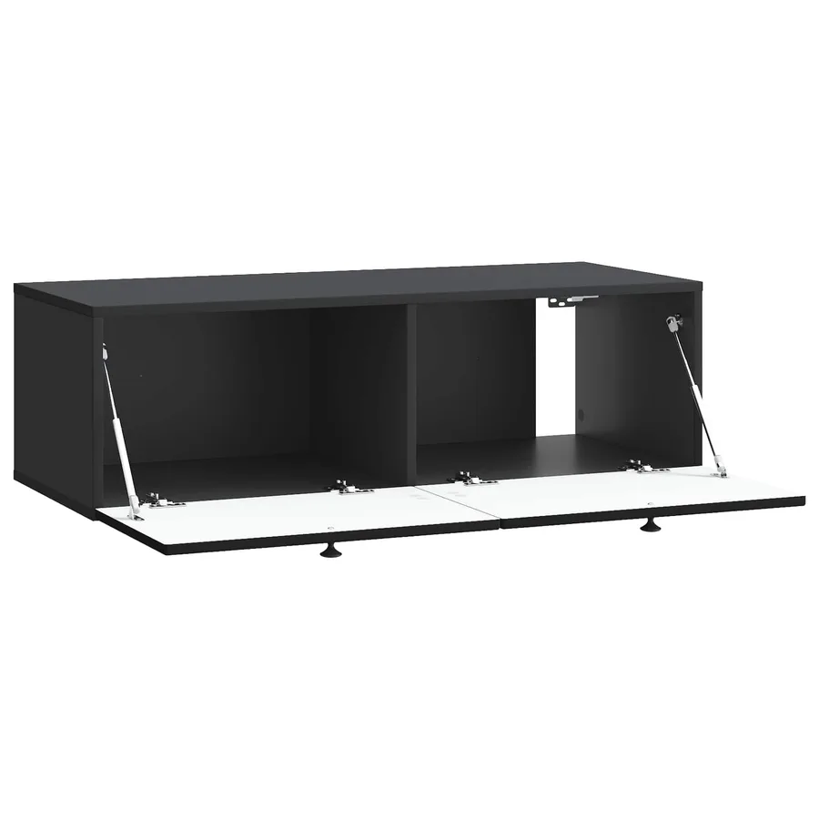 Meuble TV mural Noir 99 x 41 x 30 cm Bois d'ingénierie - 5