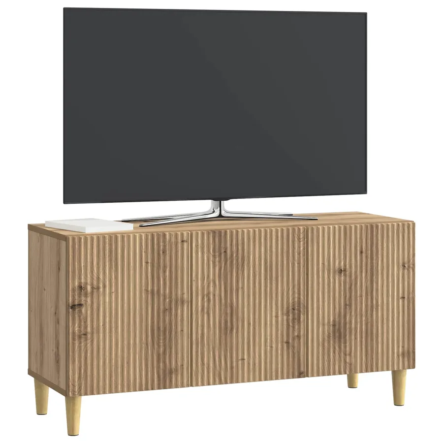 Meuble TV 99 x 34,5 x 50 cm Chêne artisanal Bois d'ingénierie - 3