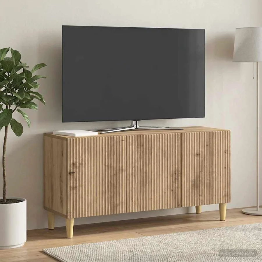 Meuble TV 99 x 34,5 x 50 cm Chêne artisanal Bois d'ingénierie - 4