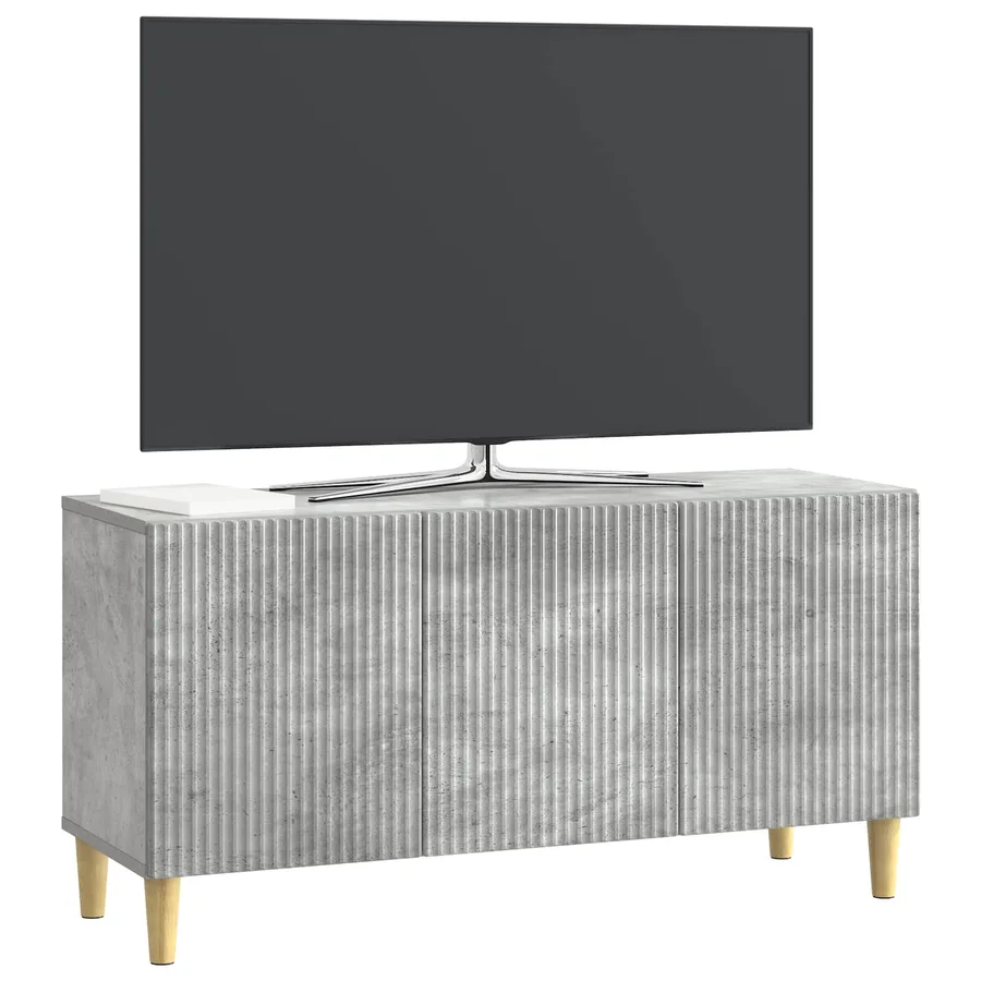 Meuble TV Gris béton 99 x 34,5 x 50 cm Bois d'ingénierie - 3