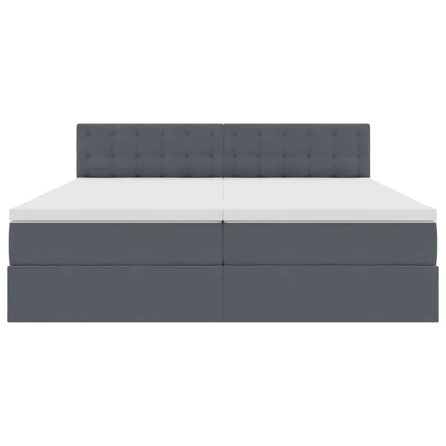 Lit de rangement LED avec matelas Gris foncé 180 x 200 cm - 11