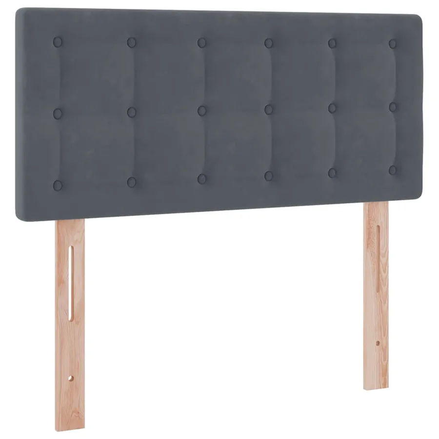 Lit de rangement LED avec matelas Gris foncé 100 x 200 cm - 10
