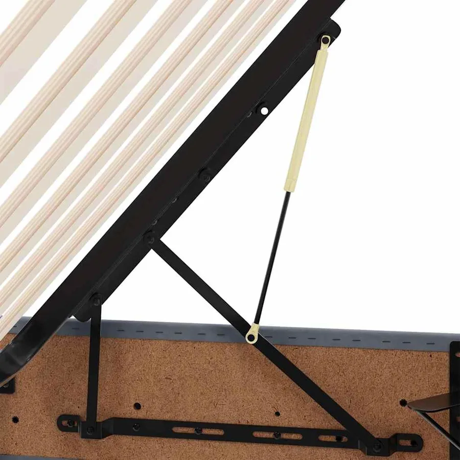 Lit de rangement LED avec matelas Gris foncé 100 x 200 cm - 14
