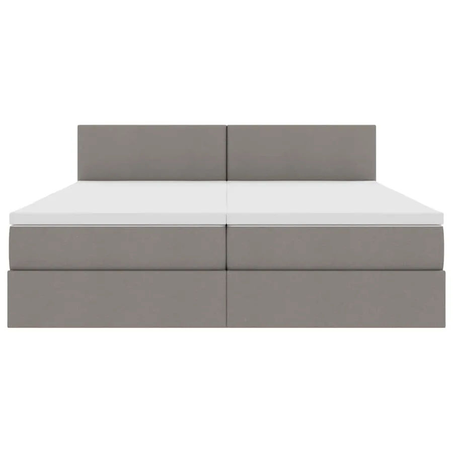 Lit de rangement LED avec matelas Taupe 200 x 200 cm Tissu - 11
