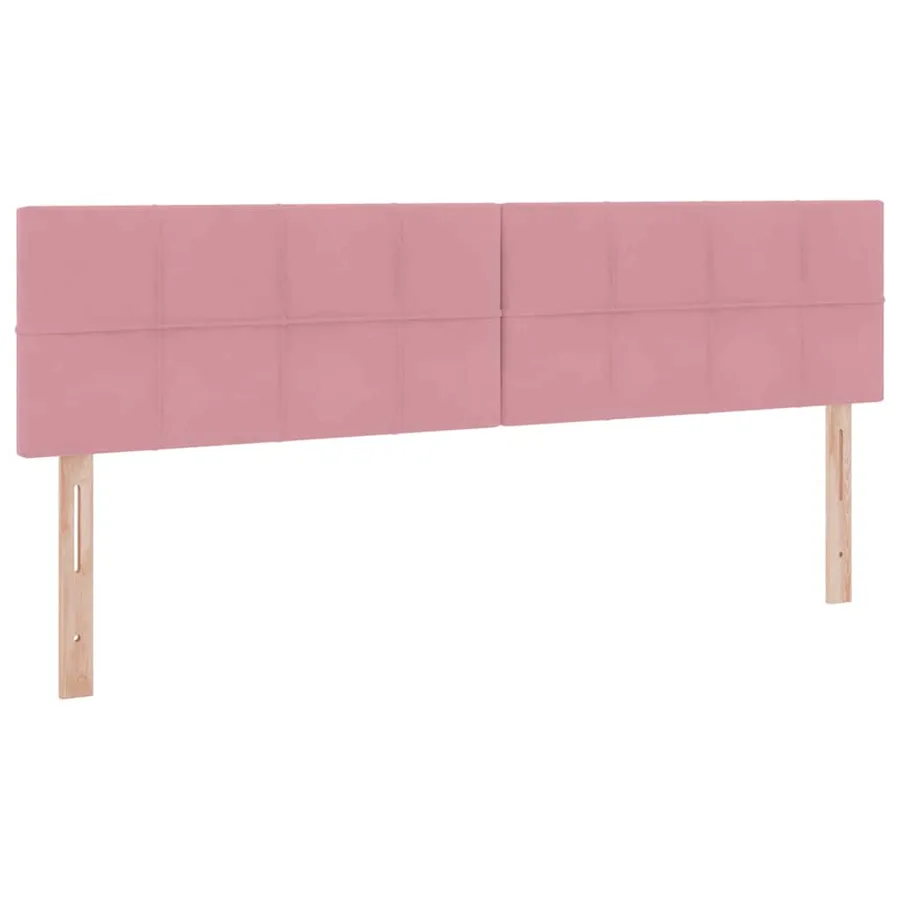 Lit de rangement LED avec matelas Rose 200 x 200 cm Velours - 8
