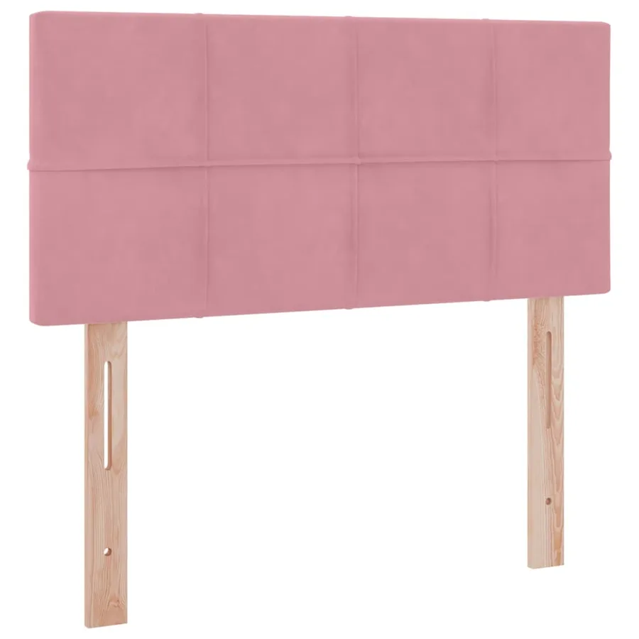 Lit de rangement LED avec matelas Rose 100 x 200 cm Velours - 10
